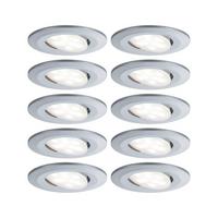 LED-Deckenleuchte Ø 9 cm 10er- Set schwenkbar Chromfarben - Chromfarben, Basics, Kunststoff (9cm) - Paulmann