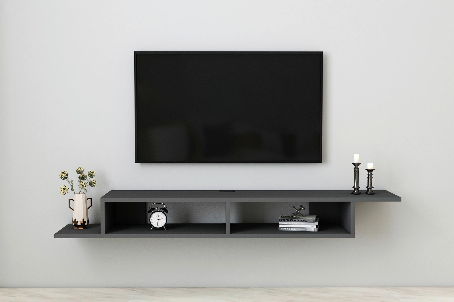 Wandboard Artemis TV-Wandregal - Anthrazit, Design, Holzwerkstoff (149/16,4/29,6cm) - Livetastic