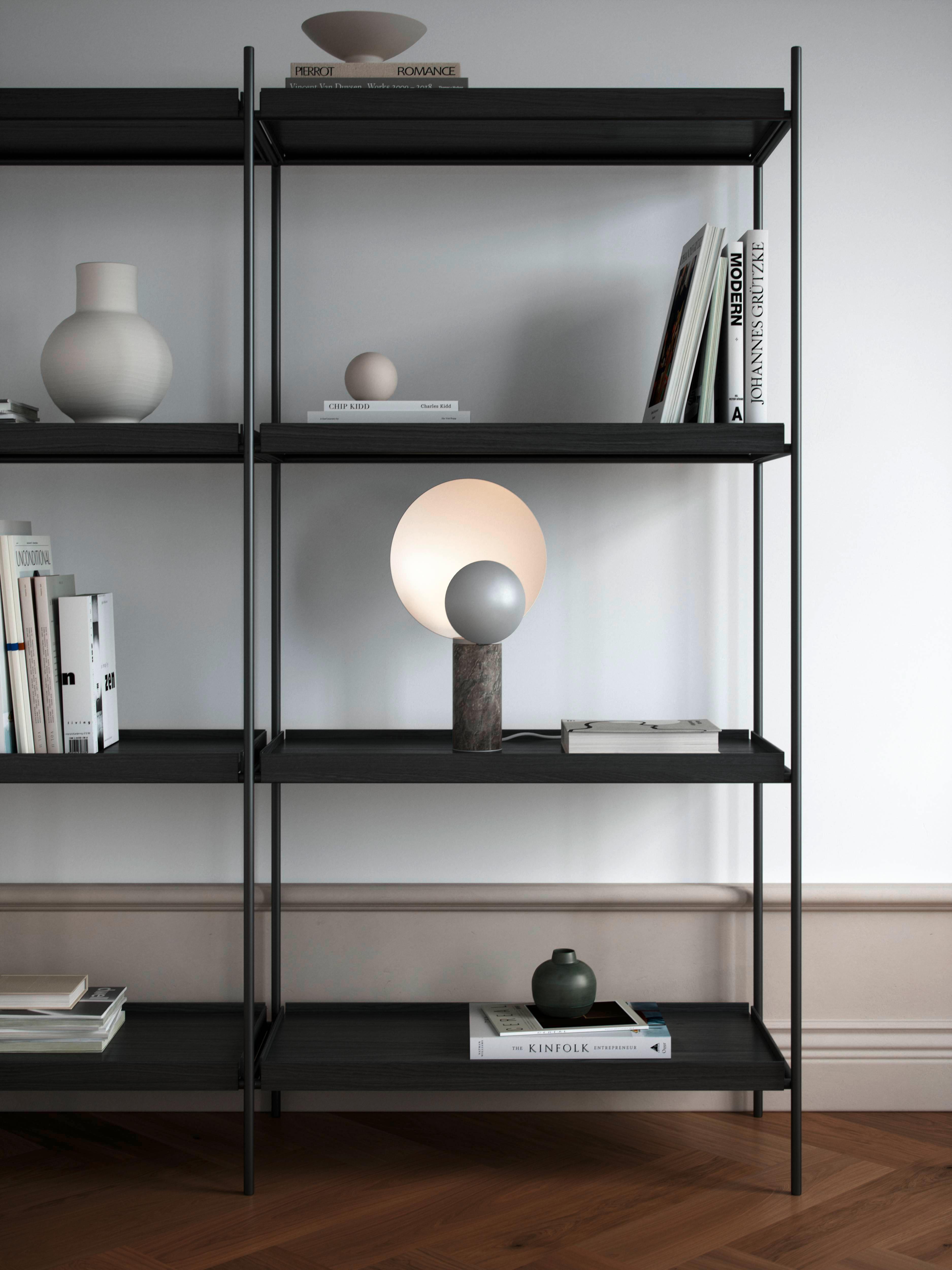 Tischleuchte Cache Grau Weiß D: 30 cm - Weiß/Grau, Design, Stein/Metall (30/49cm) - Nordlux