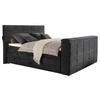 Boxspringbett mit Bettkasten 180x200 Denver - Anthrazit, KONVENTIONELL, Textil (180/200cm) - Carryhome