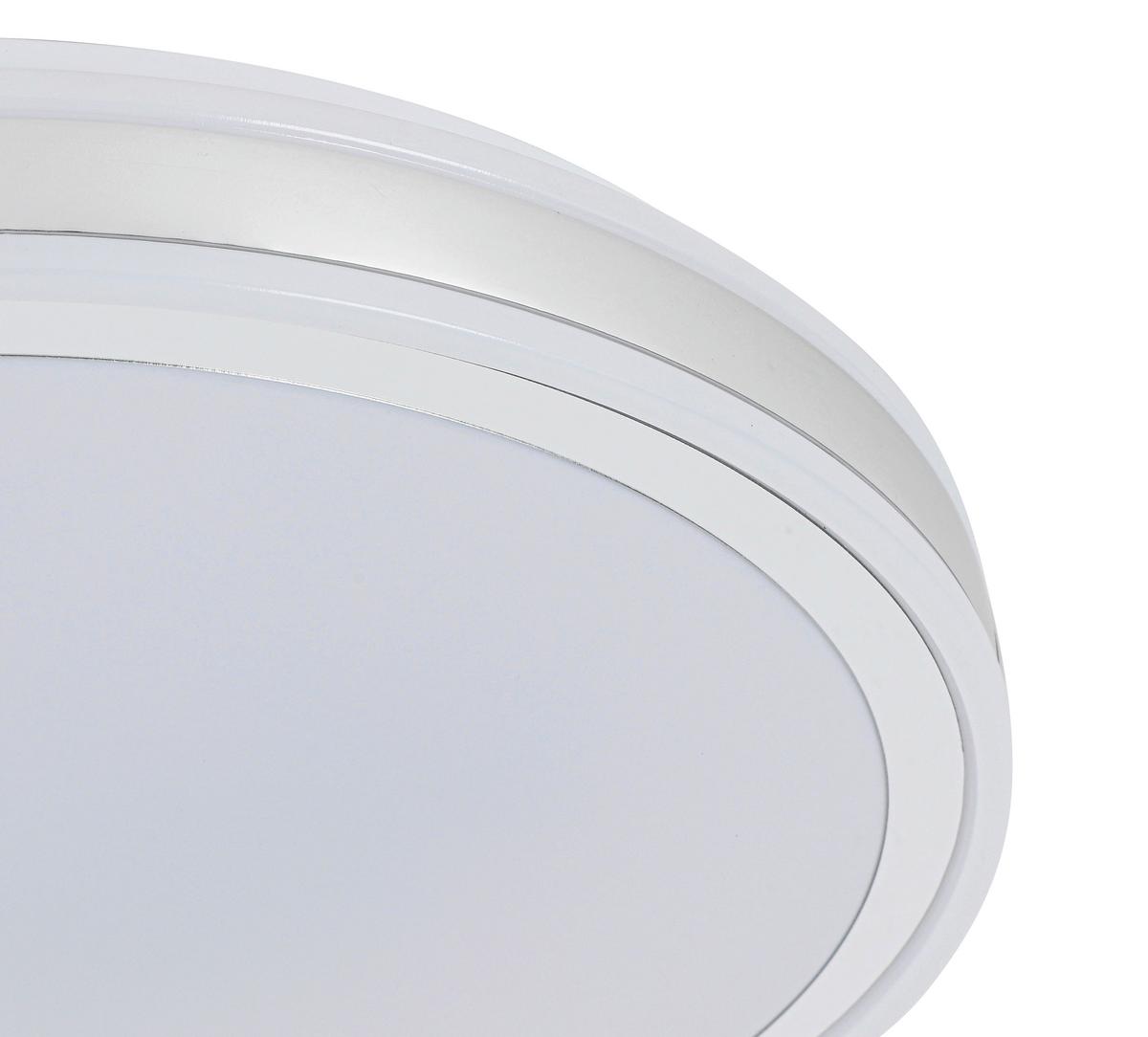 STROPNÉ LED SVIETIDLO FARBI - biela/chrómová, Modern, kov/plast (38/38/6cm) - Mömax