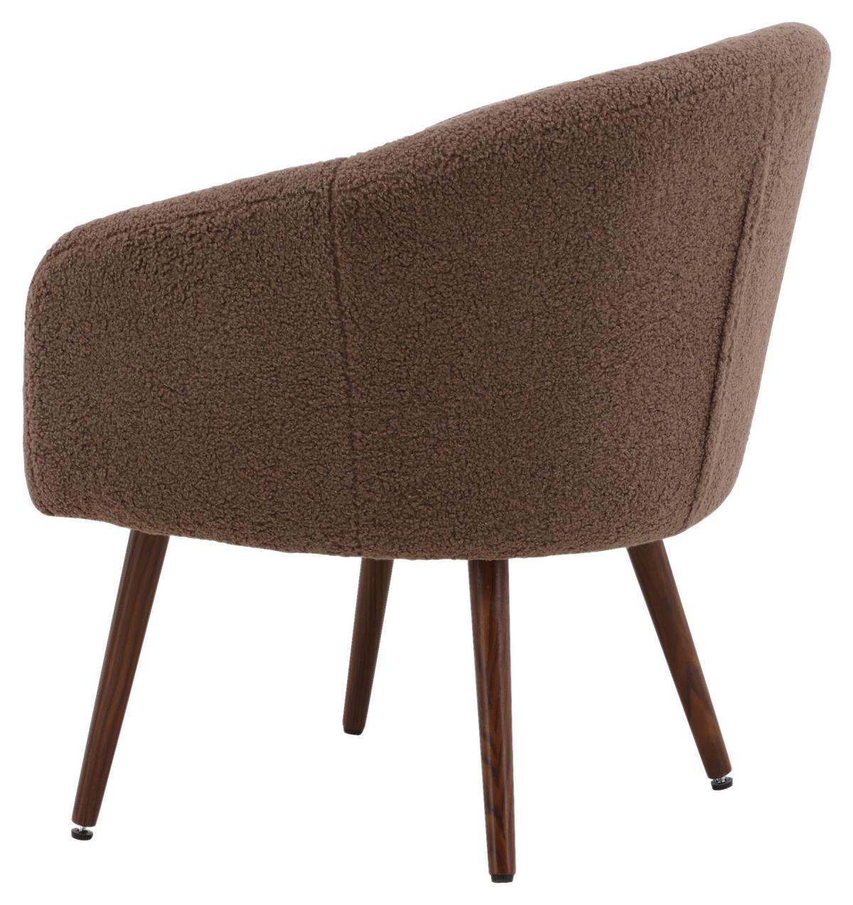 Sessel Wanda, Braun B: 68 cm - Braun, Design, Textil/Metall (68/75/63cm) - Livetastic