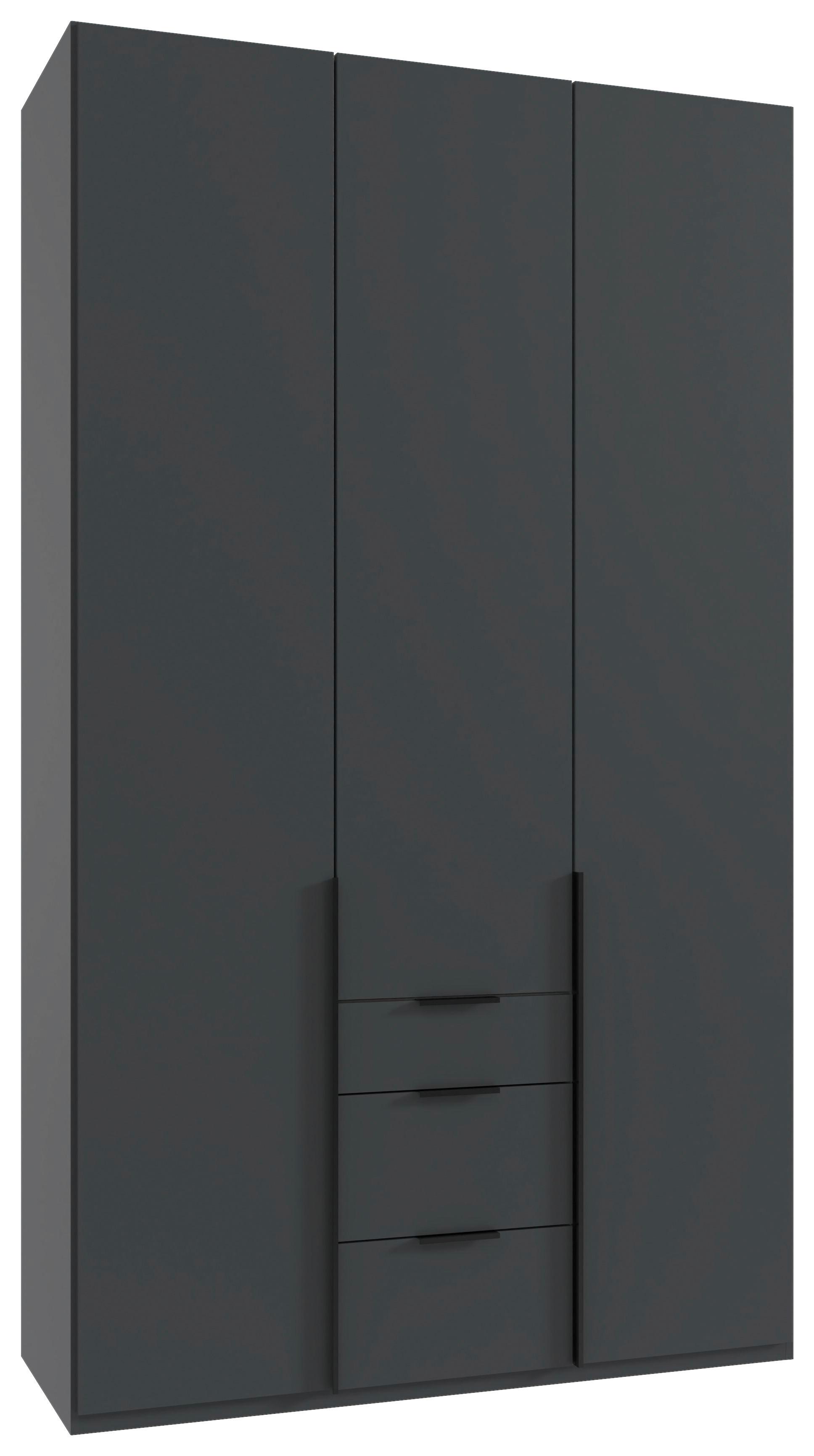 Drehtürenschrank Graphitfarben B: 135 cm - Graphitfarben, MODERN, Holzwerkstoff (135/236/58cm) - MID.YOU