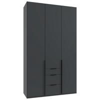 Drehtürenschrank Graphitfarben B: 135 cm - Graphitfarben, MODERN, Holzwerkstoff (135/236/58cm) - MID.YOU