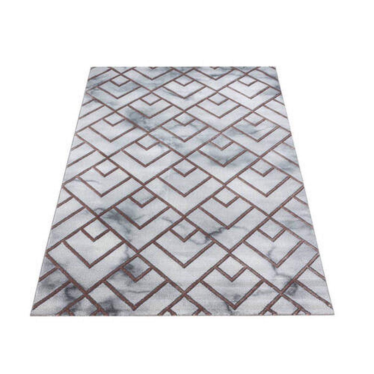 Webteppich Bronze/Hellgrau Naturfaser Naxos 240x340 cm - Bronzefarben, Design, Textil (240/340cm)