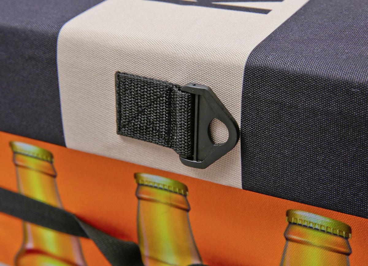 Hűtődoboz Bier - fekete/narancs, Basics, textil (37/36/37cm) - MID.YOU