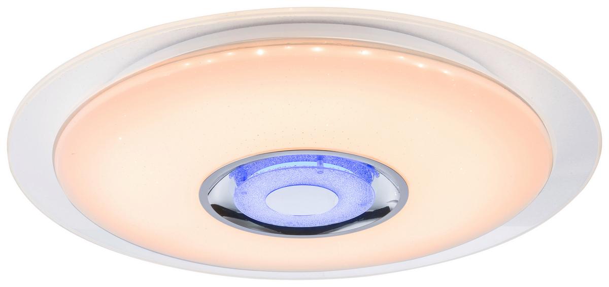 Led-deckenleuchte Ø 47,5 Cm Mit Farbwechsler Und Bluetooth - Opal/Weiß, MODERN, Kunststoff/Metall (47,5/5,7cm)