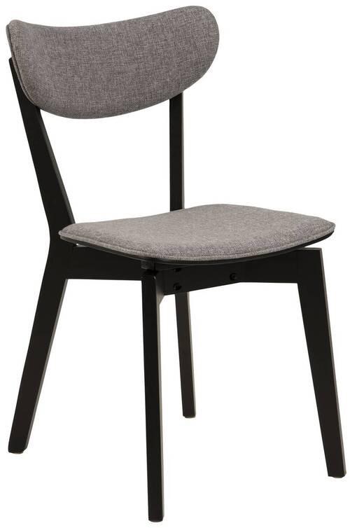 Jídelní židle ROXBY - šedá/černá, Konvenční, dřevo/textil (45/79,5/55cm)