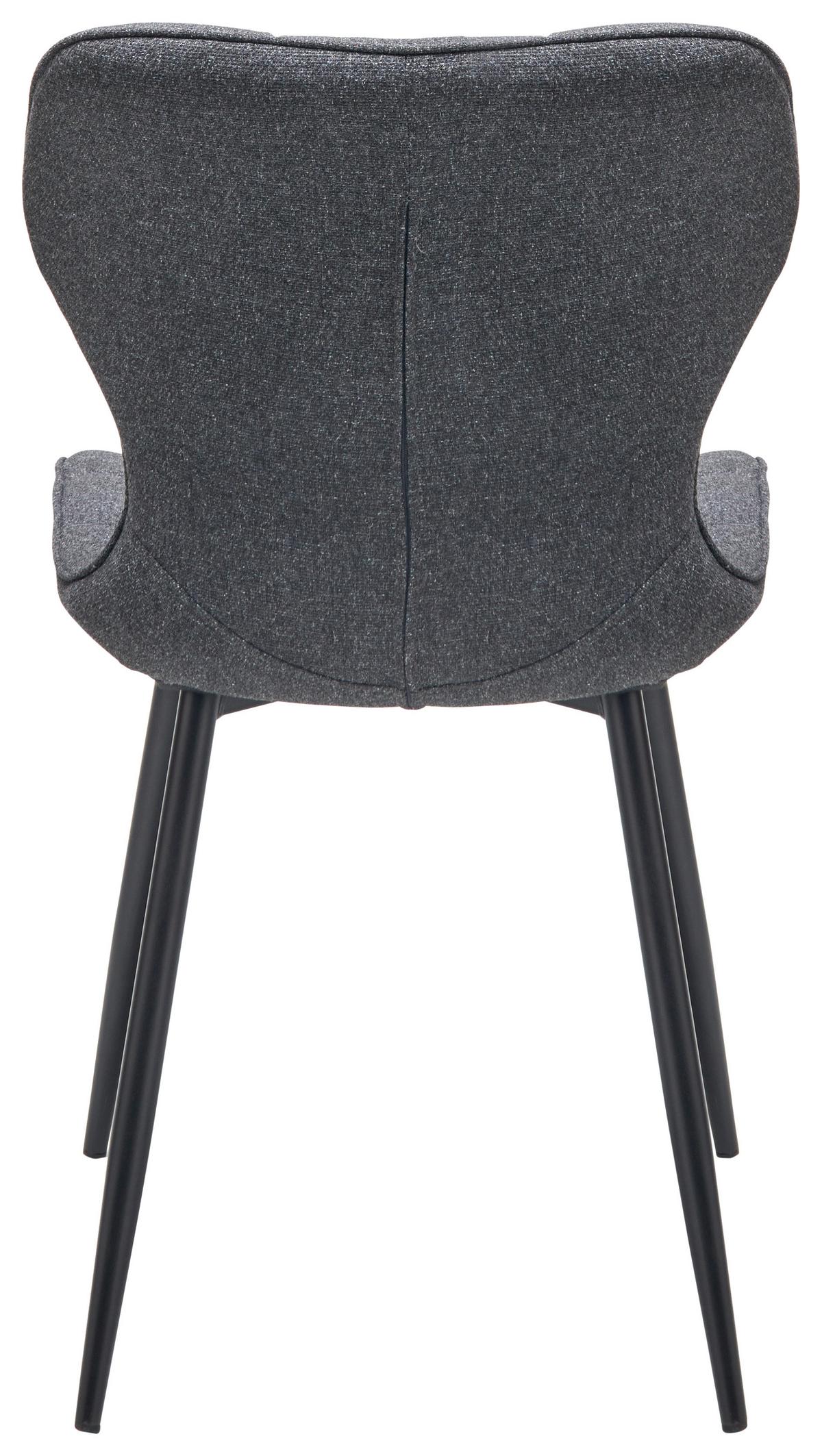 Stuhl Leana - Dunkelgrau/Schwarz, LIFESTYLE, Holz/Textil (47/82/59cm) - Livetastic