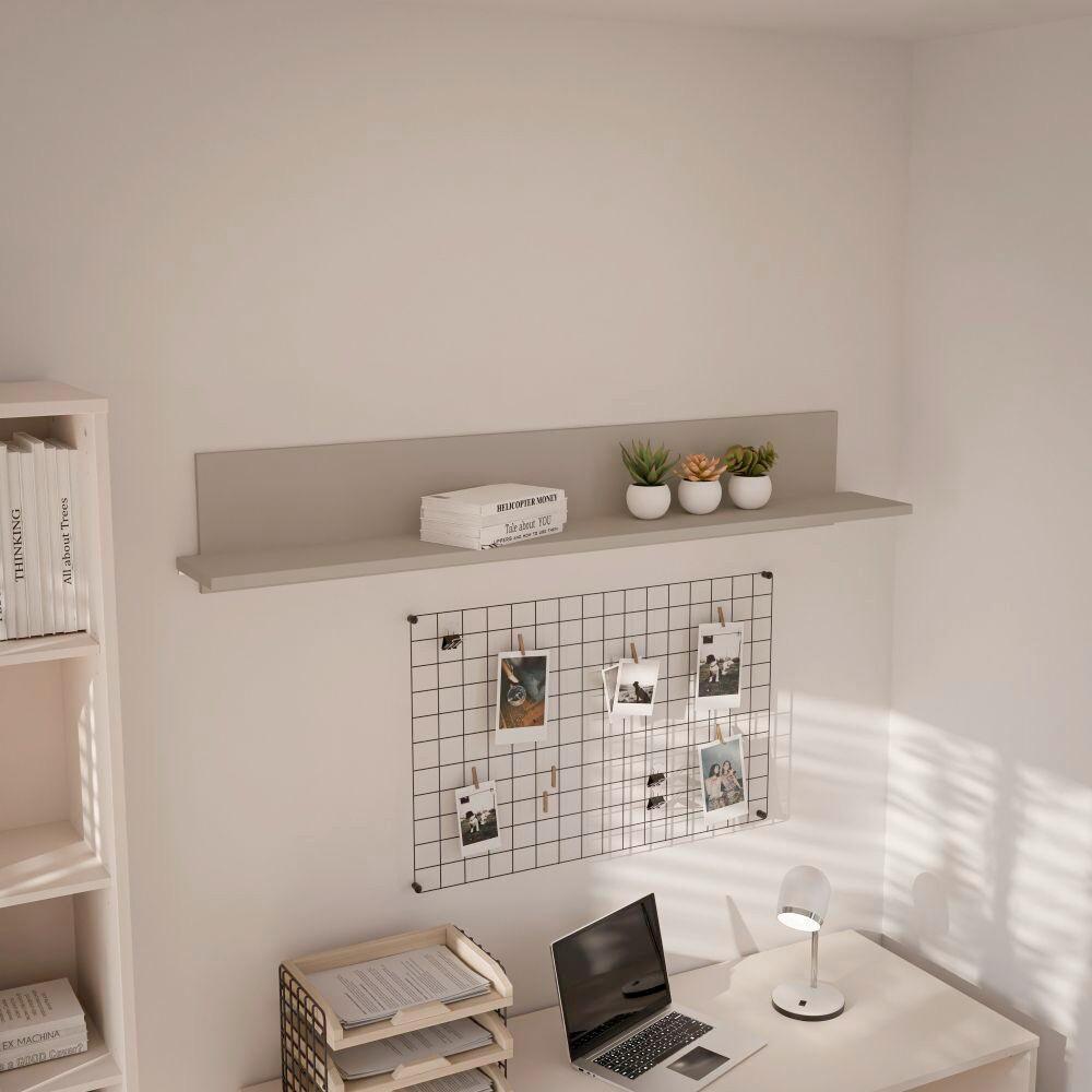 NÁSTĚNNÁ POLICE ALICE SPRINGS - šedohnědá, Moderní, kompozitní dřevo (154/25,6/21,2cm)