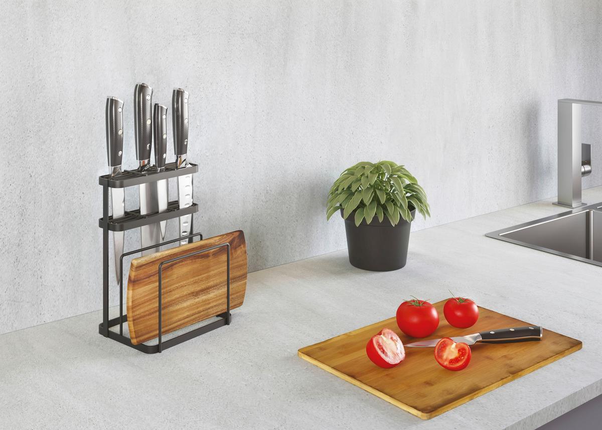 Küchen-organizer-set Tokyo Lava Messer- Und - Schwarz, Basics, Metall (16/13/22cm)