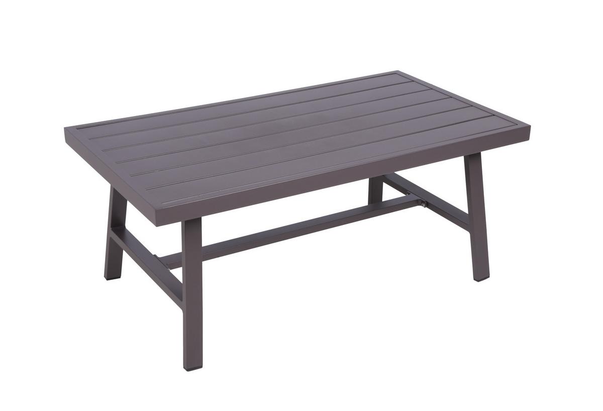 Loungegarnitur Denia - Dunkelbraun/Naturfarben, Basics, Kunststoff/Textil (152/91/250cm) - Gardenson