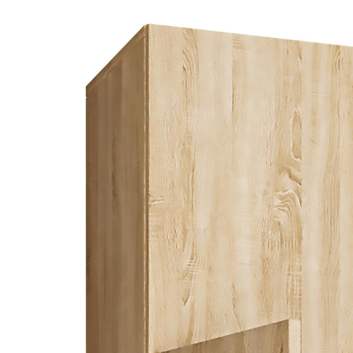 Mehrzweckschrank Lona Xxl Eiche Dekor Bxh: 70/223 Cm - Schwarz/Sonoma Eiche, MODERN, Holzwerkstoff (70/223/39cm) - MID.YOU