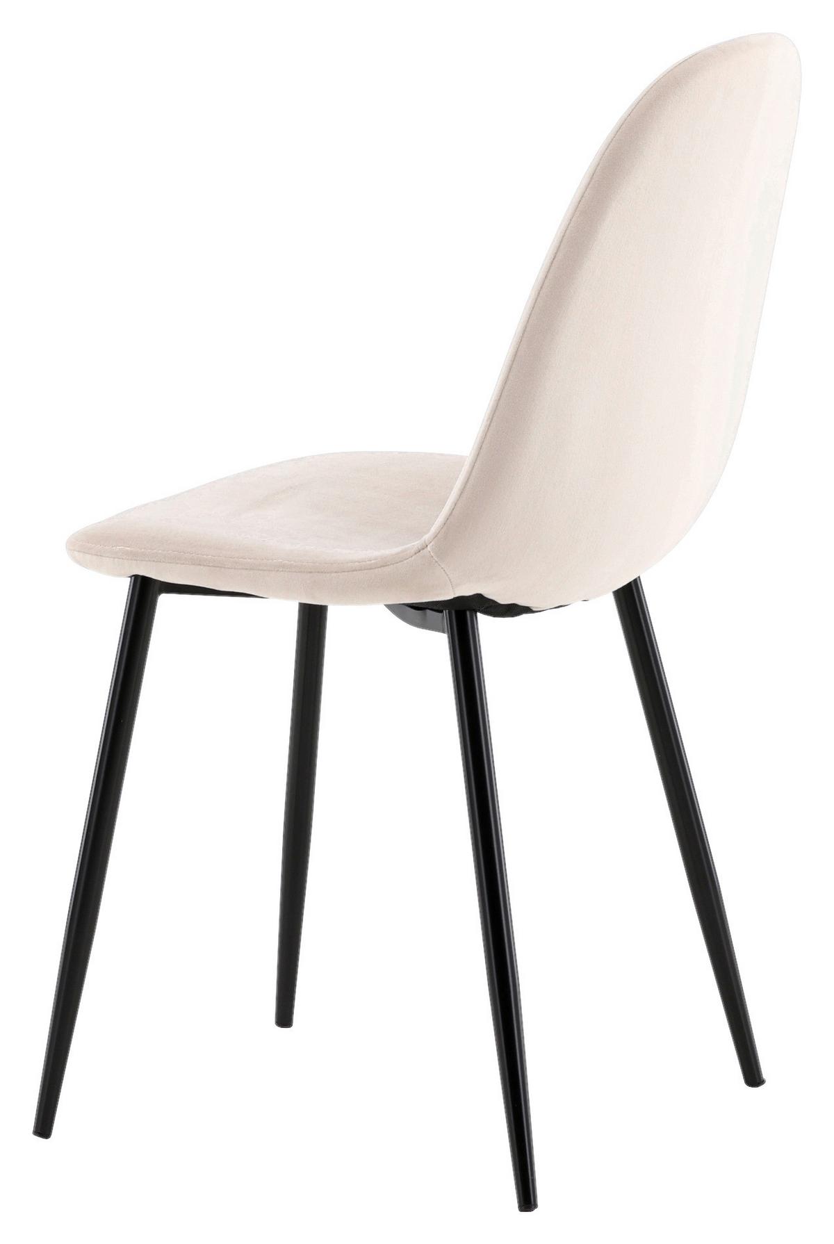 Stuhl-Set Polar - Beige/Schwarz, Design, Textil/Metall (44/88/53cm) - Livetastic