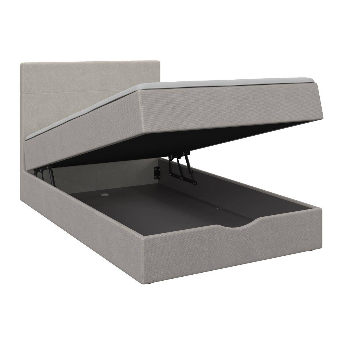 Boxspringová postel ACE 120x200, světle šedá - černá/světle šedá, Moderní, dřevo/textil (120/200cm) - Bessagi Home