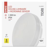 STROPNÉ LED SVIETIDLO TORI - biela, Basics, plast (22/22/5.3cm)