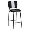 Barová židle AMERICAN DINER černobílá - bílá/černá, Moderní, kov/plast (40/110/38cm) - MID.YOU