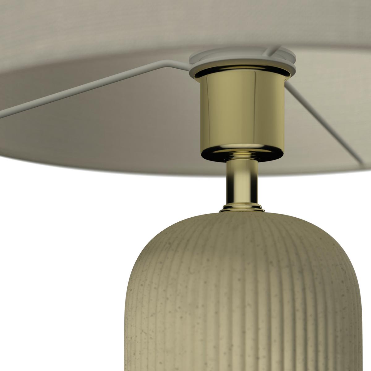 Tischleuchte Lucina Beige/Creme max. 40 Watt - krémová/béžová, Modern, kov/textil (30/46cm) - Bessagi Home