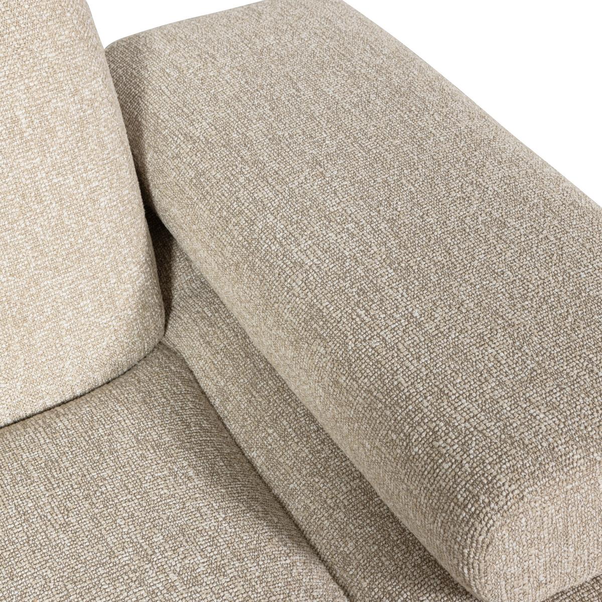 Sofaelement Mojo Beige B: 124cm - Beige/Schwarz, Design, Textil (124/74/97cm) - Livetastic