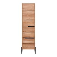 vysoká skříň Avanto AVANTO -EXKLUSIV- - černá, Natur, kov/dřevo (43/160/35cm) - ecoTree