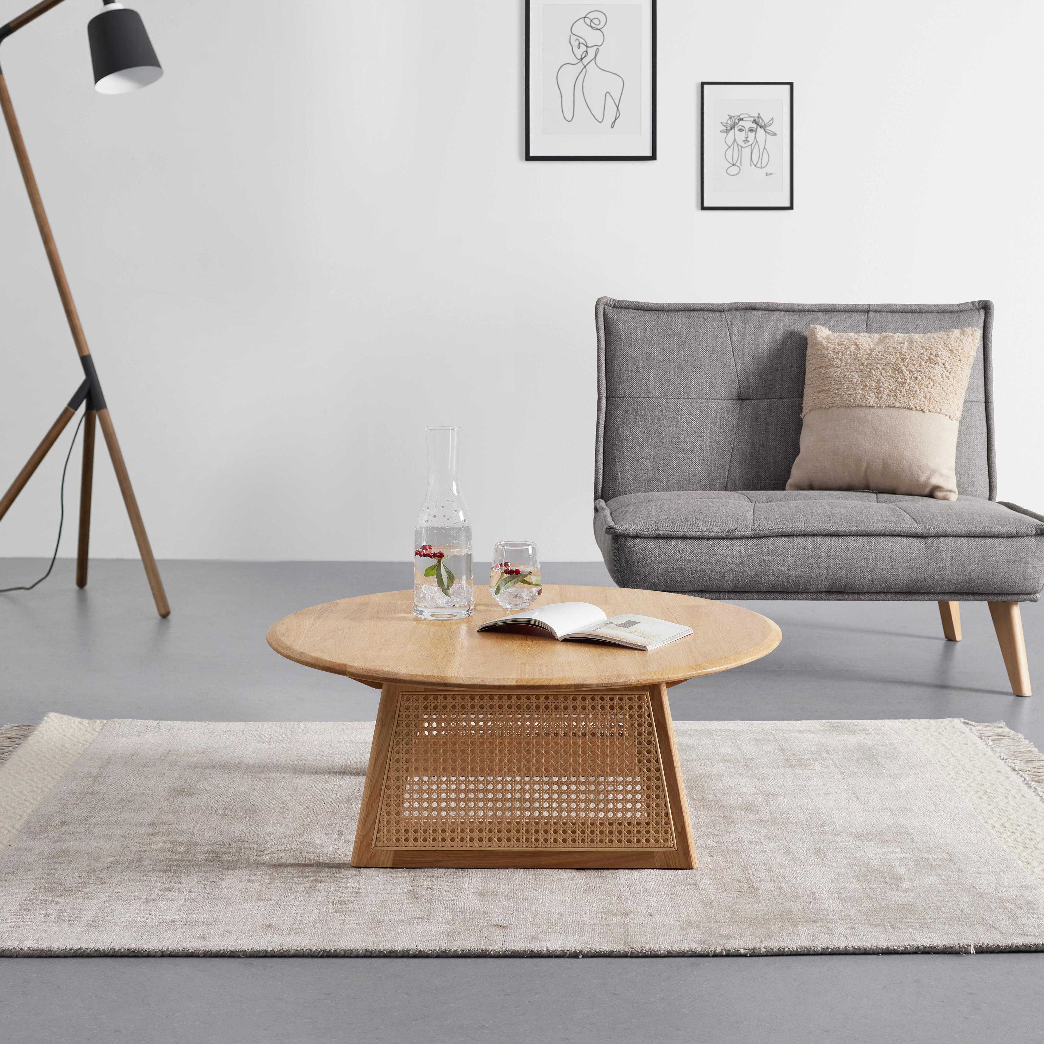 Konferenční stůl masiv Biella přirodní - přírodní barvy, Moderní, dřevo (80/80/30cm) - Bessagi Home
