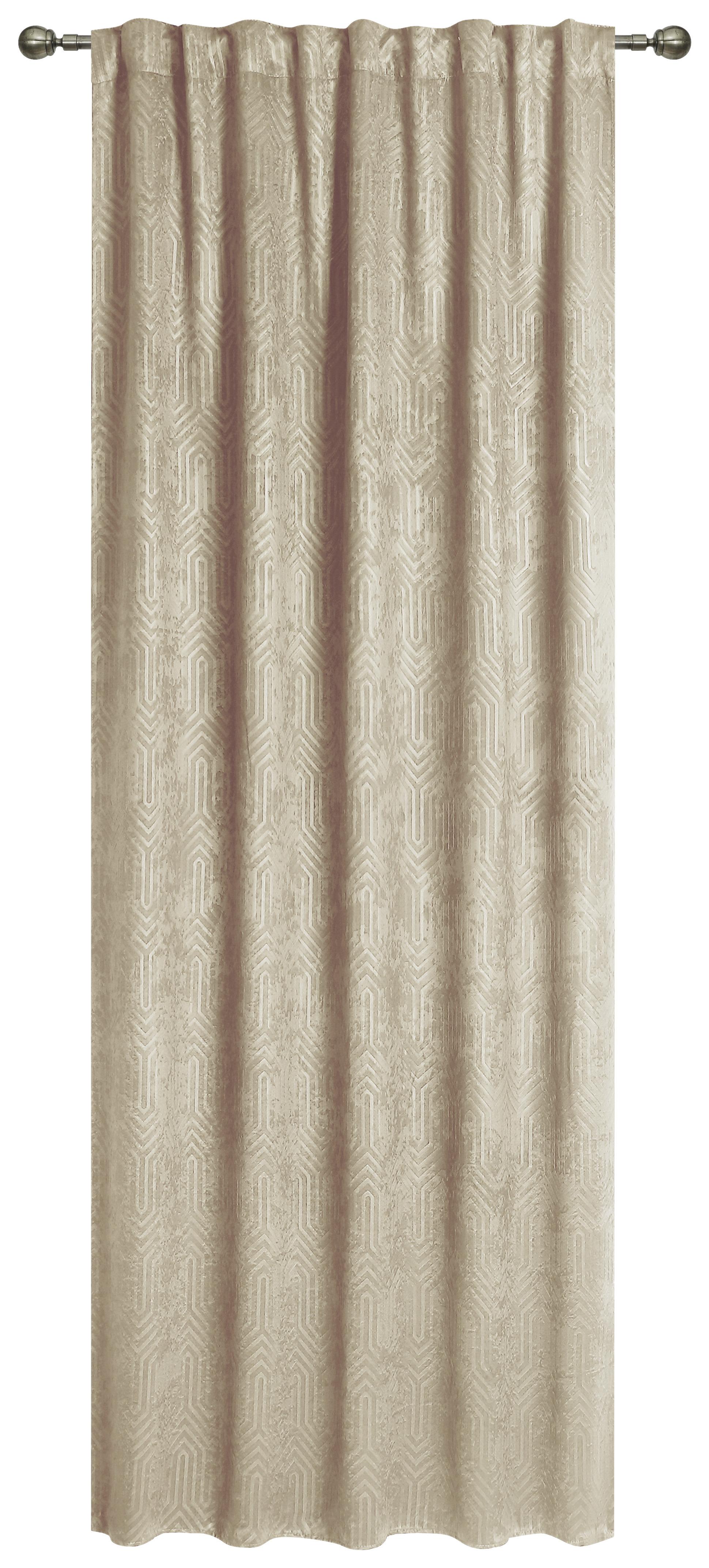 Fertigvorhang BIANCA aus Polyester in Beige 