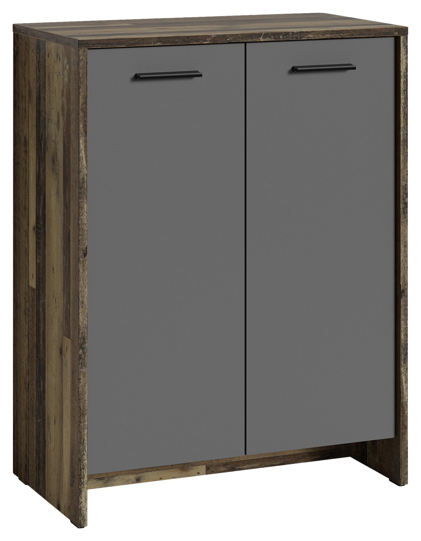 Schuhschrank Ben Alteiche Dekor/Anthrazit B: 63 cm - Alteiche/Anthrazit, MODERN, Holzwerkstoff (63/83/35cm) - MID.YOU