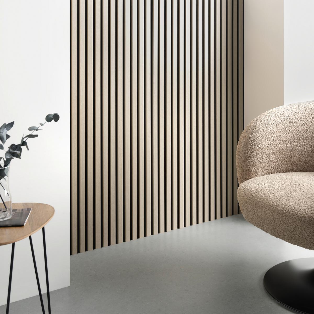 AKUSTICKÝ PANEL LUCIA -SB- - sivá, Modern, kompozitné drevo/textil (60/120/1,5cm) - Mömax