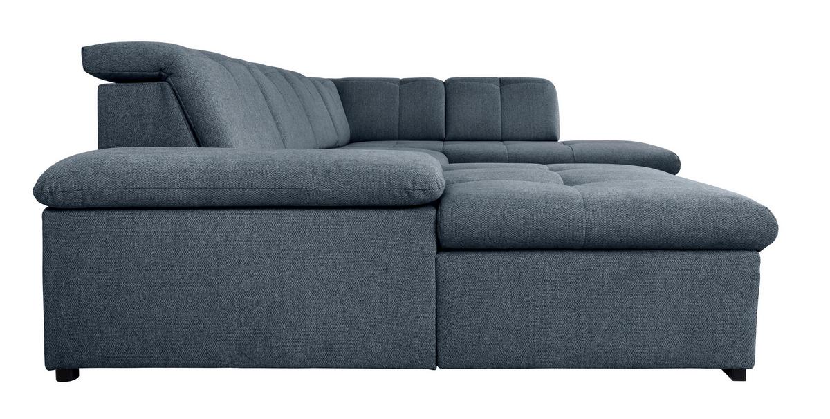 Wohnlandschaft Dunkelblau U: 173x328x215 cm - Dunkelblau/Grau, Design, Textil (173/328/215cm) - MID.YOU