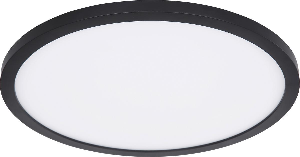 KOUPELNOVÉ STROPNÍ SVÍTIDLO ULOL,P/V: 29,4/2,5 cm,IP44 - bílá/černá, Konvenční, plast (29,4/2,5cm) - Mömax