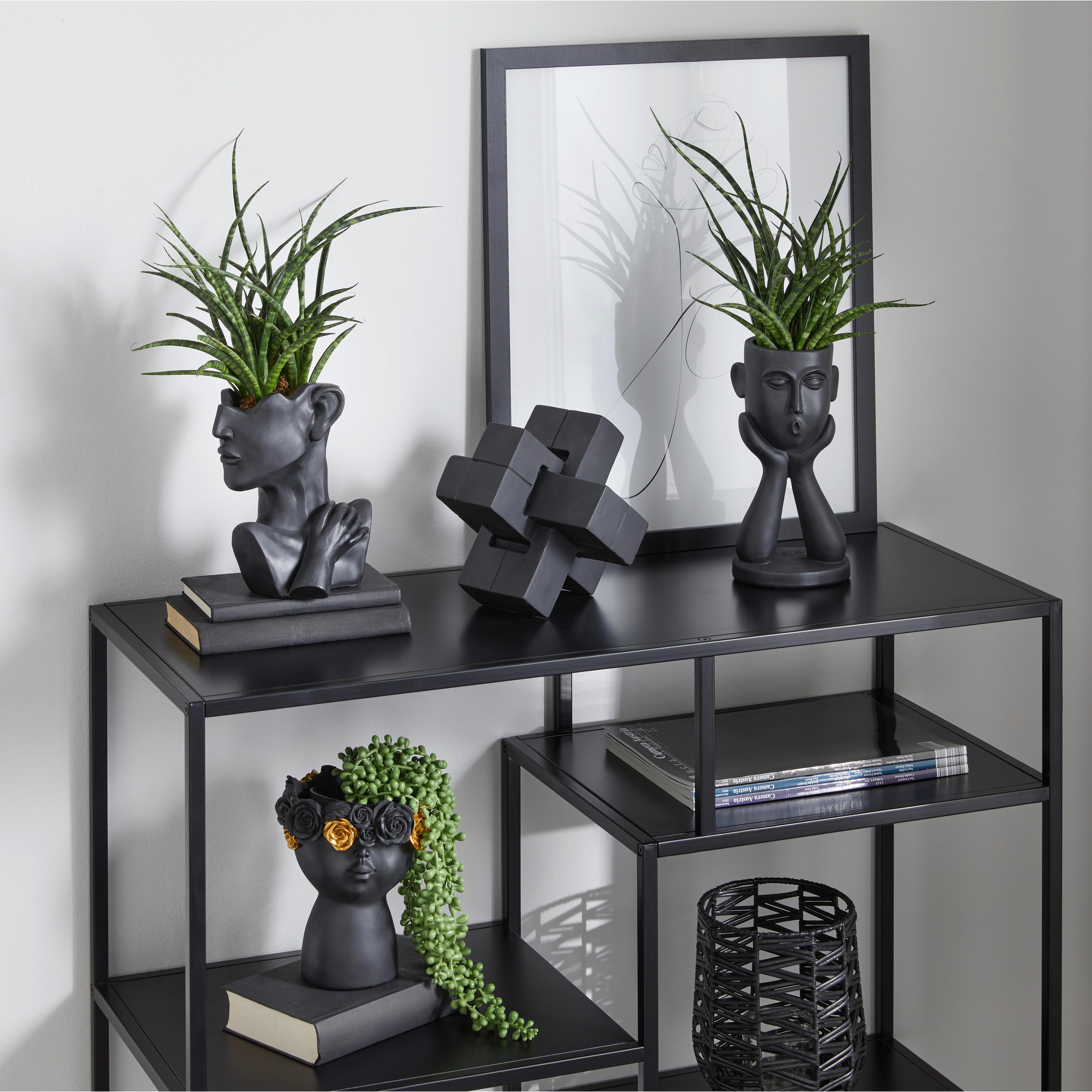 Dekofigur Abstraktes H: 21 cm Polyresin für In- und Outdoor - Schwarz, MODERN, Kunststoff (20,8/21cm) - Luca Bessoni