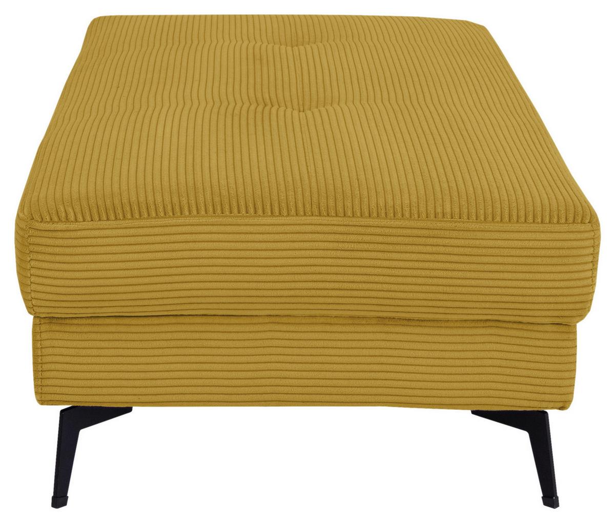 Hocker Zero Senfgelb B: 140 cm - Senfgelb/Schwarz, Trend, Textil (140/46/80cm)