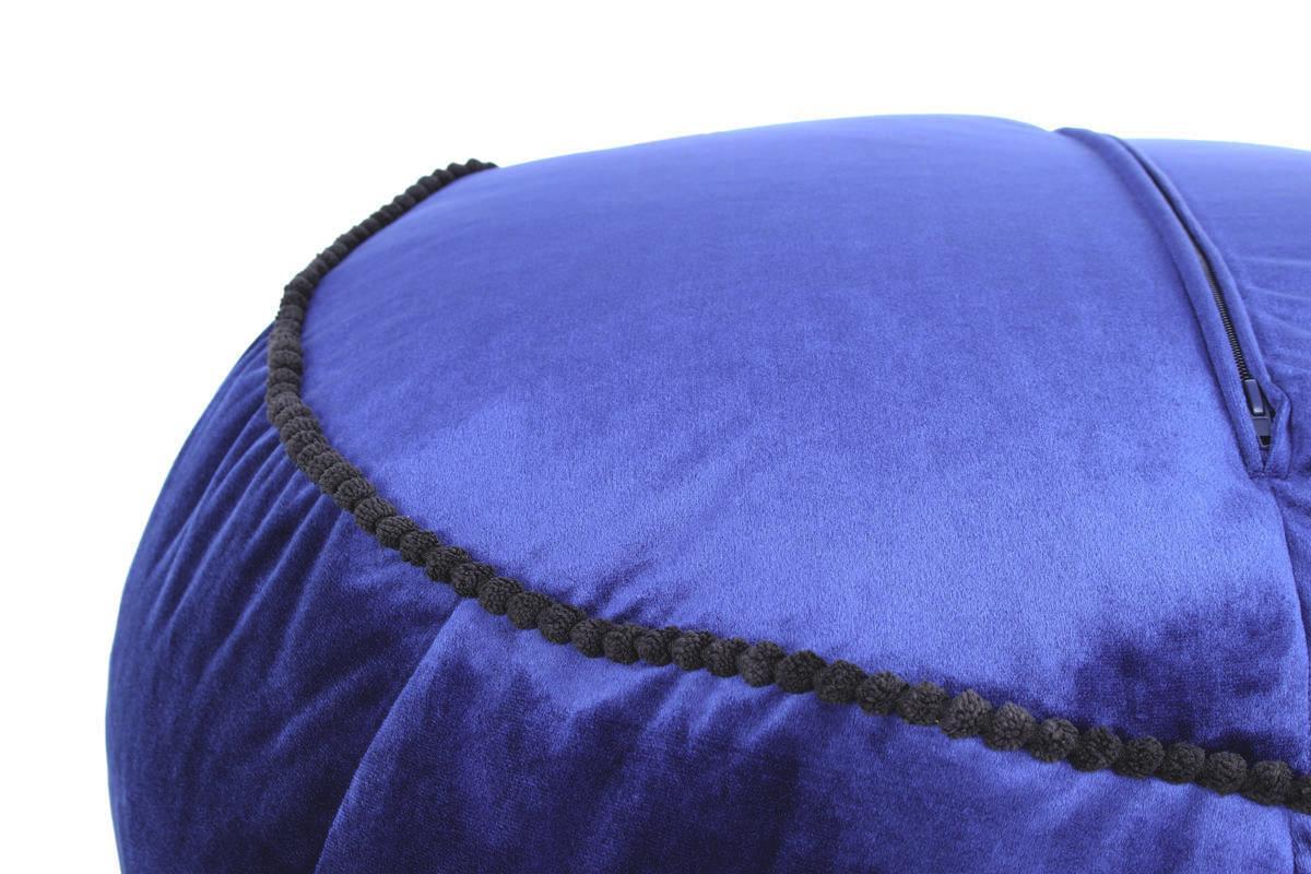 Pouf Taj Mahal Blau - Blau, Basics, Textil (65/35cm)