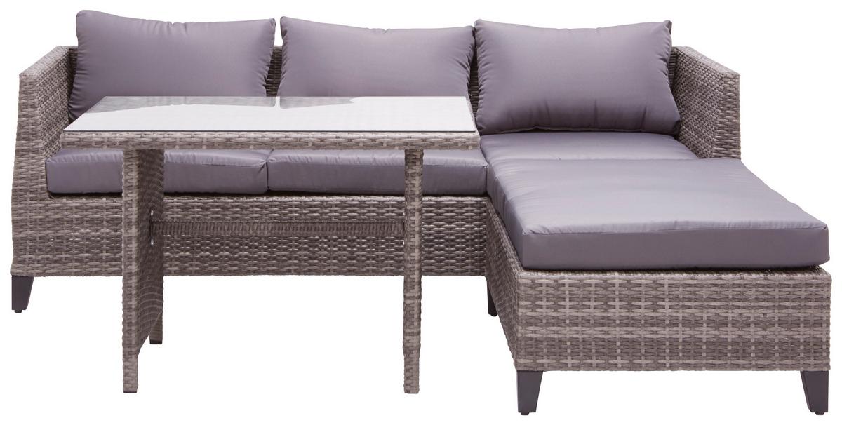 TERASOVÁ SEDACÍ SOUPRAVA NEUSEELAND -INT- - šedá/antracitová, kov/textil (191/164cm) - Mömax