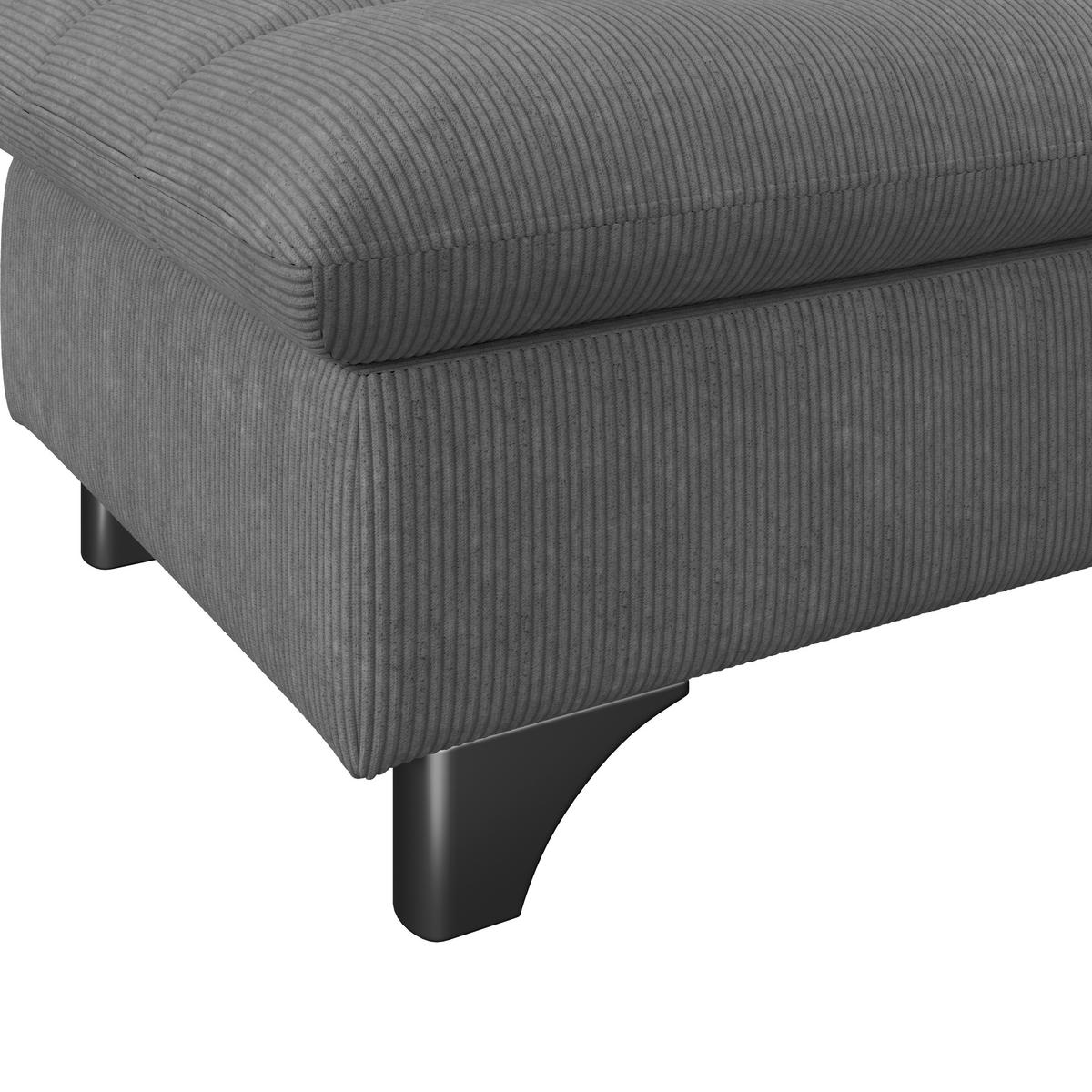 Hocker Gemini Anthrazit, B: 108cm - Chromfarben/Anthrazit, KONVENTIONELL, Textil (108/46/108cm)