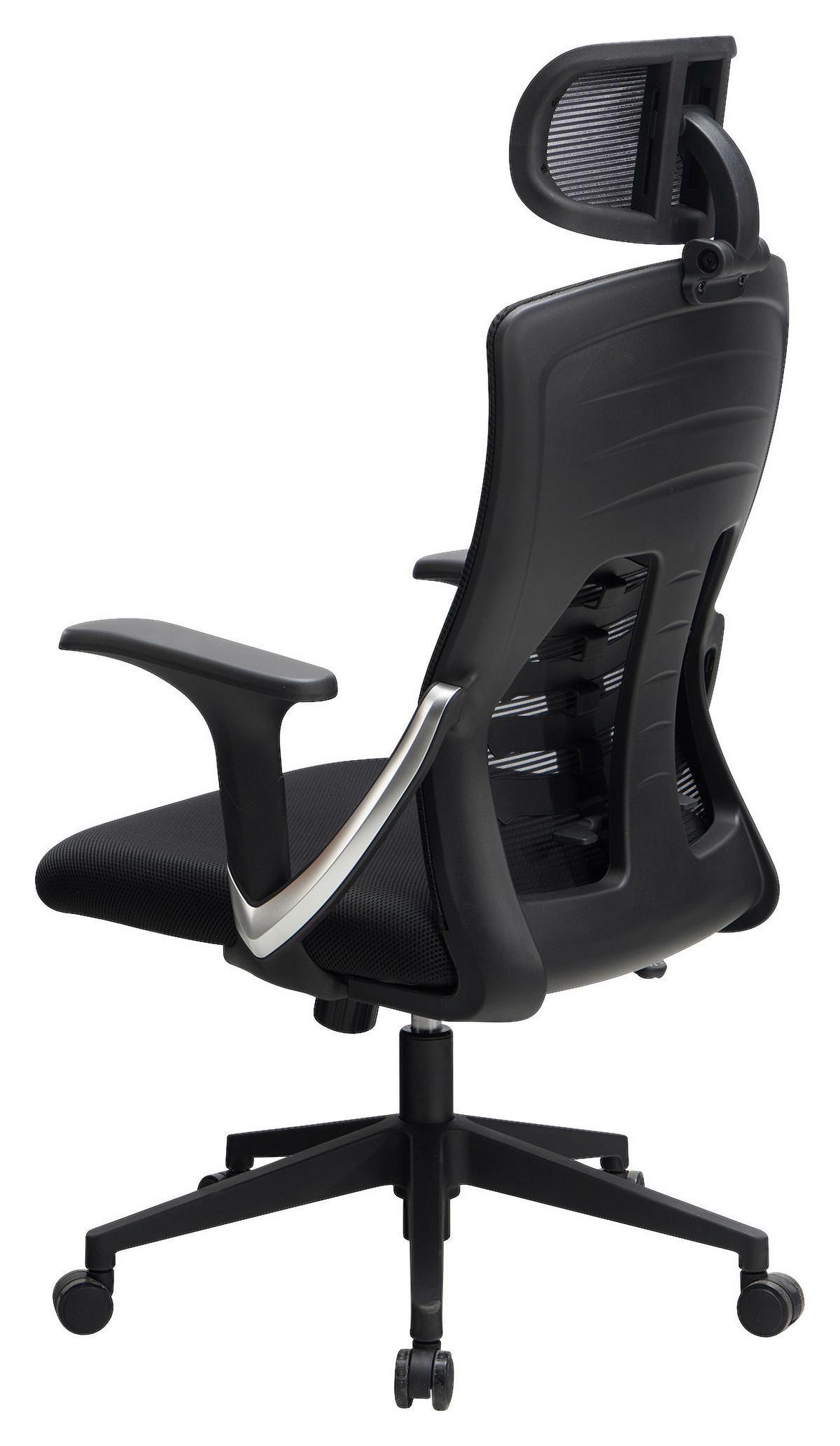 Drehstuhl Schwarz B: 65 Cm - Schwarz, Design, Kunststoff/Textil (65/123/65cm) - MID.YOU