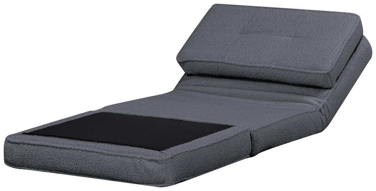Schlafsofa Luc Grau 74x61,5x80 cm - Grau, MODERN, Textil (74/61,5/80cm) - MID.YOU