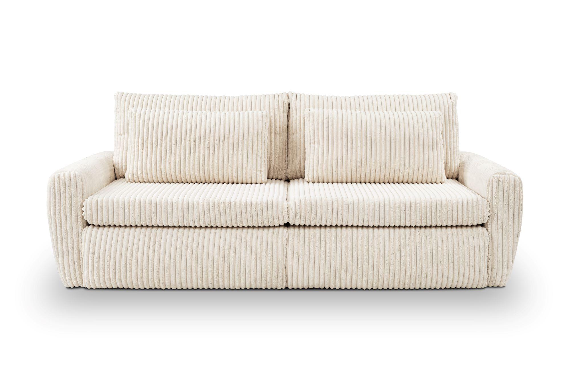 Schlafsofa Mevi Creme B: 240 Cm - Creme, MODERN (240/72-90/120cm) - Premium Living