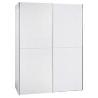 Schwebetürenschrank 170cm Starter, Schachbrettweiß - Eichefarben/Weiß, Design, Holzwerkstoff (170/195/59cm) - P & B