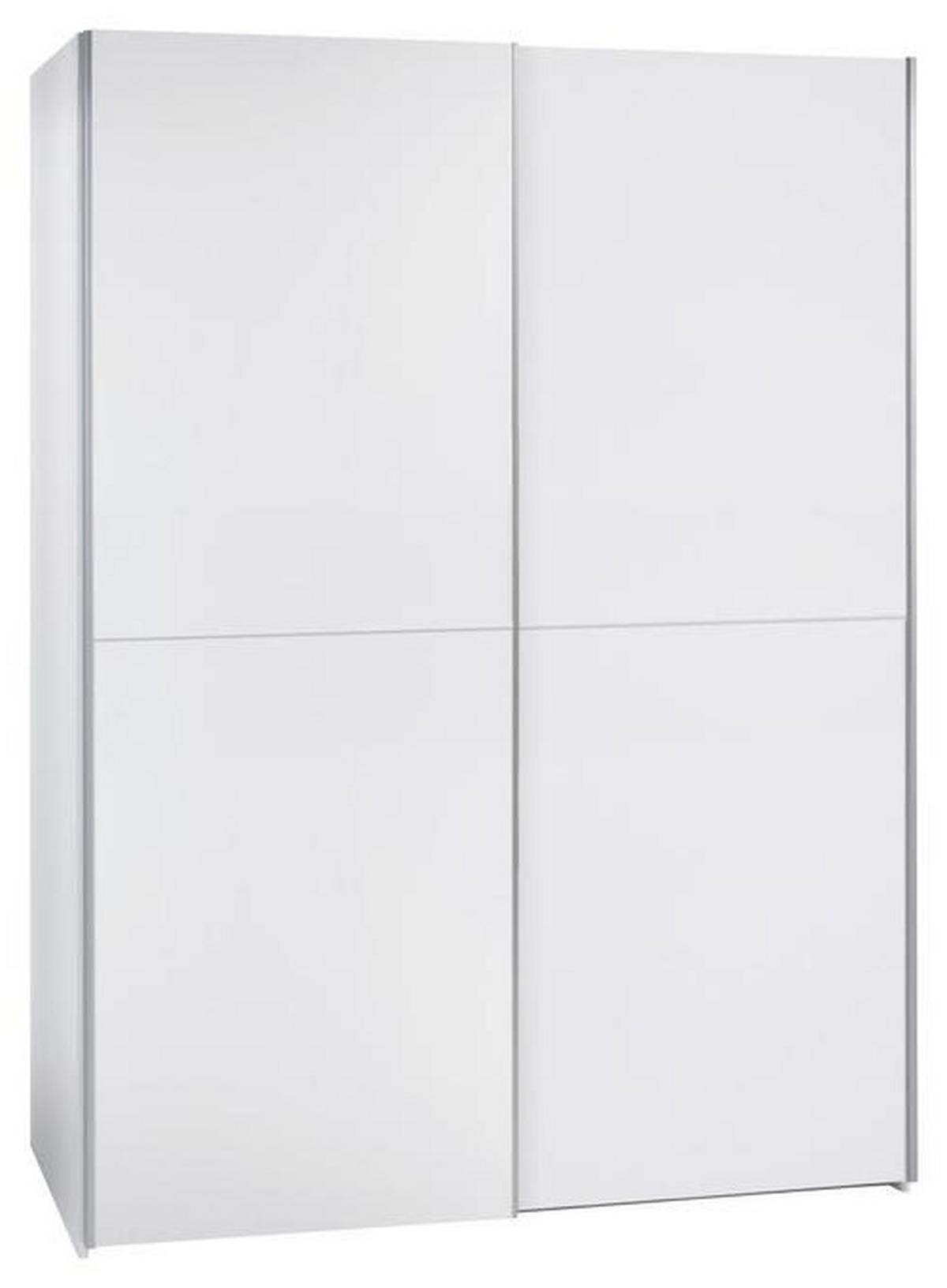 Schwebetürenschrank 170cm Starter, Schachbrettweiß - Eichefarben/Weiß, Design, Holzwerkstoff (170/195/59cm) - P & B