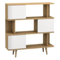 Regal Alandra Weiß/Eichefarben 120 cm - Eichefarben/Weiß, Basics, Holzwerkstoff (120/130/33cm) - MID.YOU