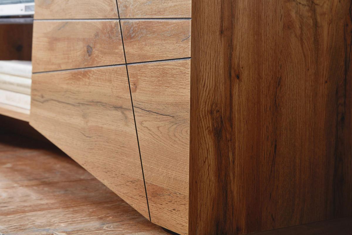 Lowboard Wohnling B: 160 cm Braun - Braun, MODERN, Glas/Holzwerkstoff (160/50/40cm) - MID.YOU