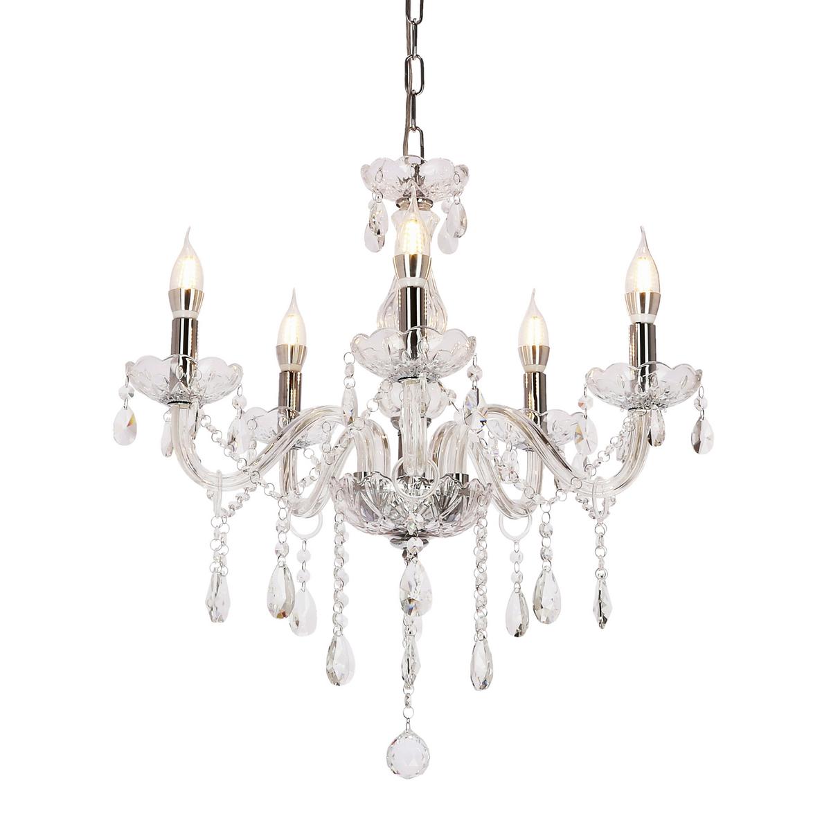 Kronleuchter 35-30313 Cristallo - Transparent, KONVENTIONELL, Metall (56/56/100cm)