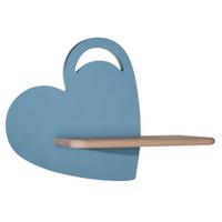 KINDERWANDLEUCHTE 21-03867 HEART - Hellblau, KONVENTIONELL, Holz/Holzwerkstoff (36/12/26cm)