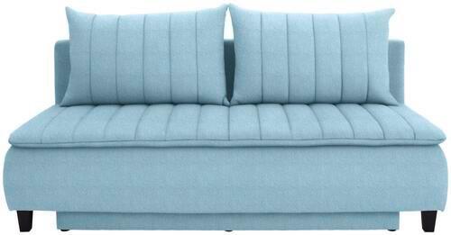 Boxspringsofa mit Schlaffunkt. und Bettkasten Marino Hellblau