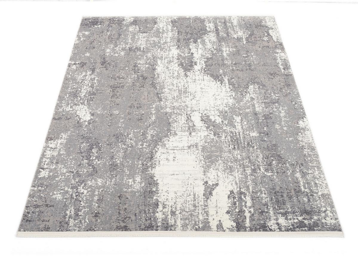 Webteppich Grau Limoges 65x130 cm - Grau, Design, Textil (65/130cm) - Novel