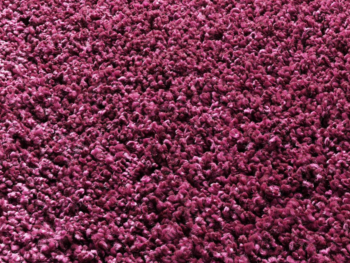 Hochflorteppich Fashion Shaggy Flieder Rund Ø 200 cm - Flieder, Basics, Textil (200cm) - Novel