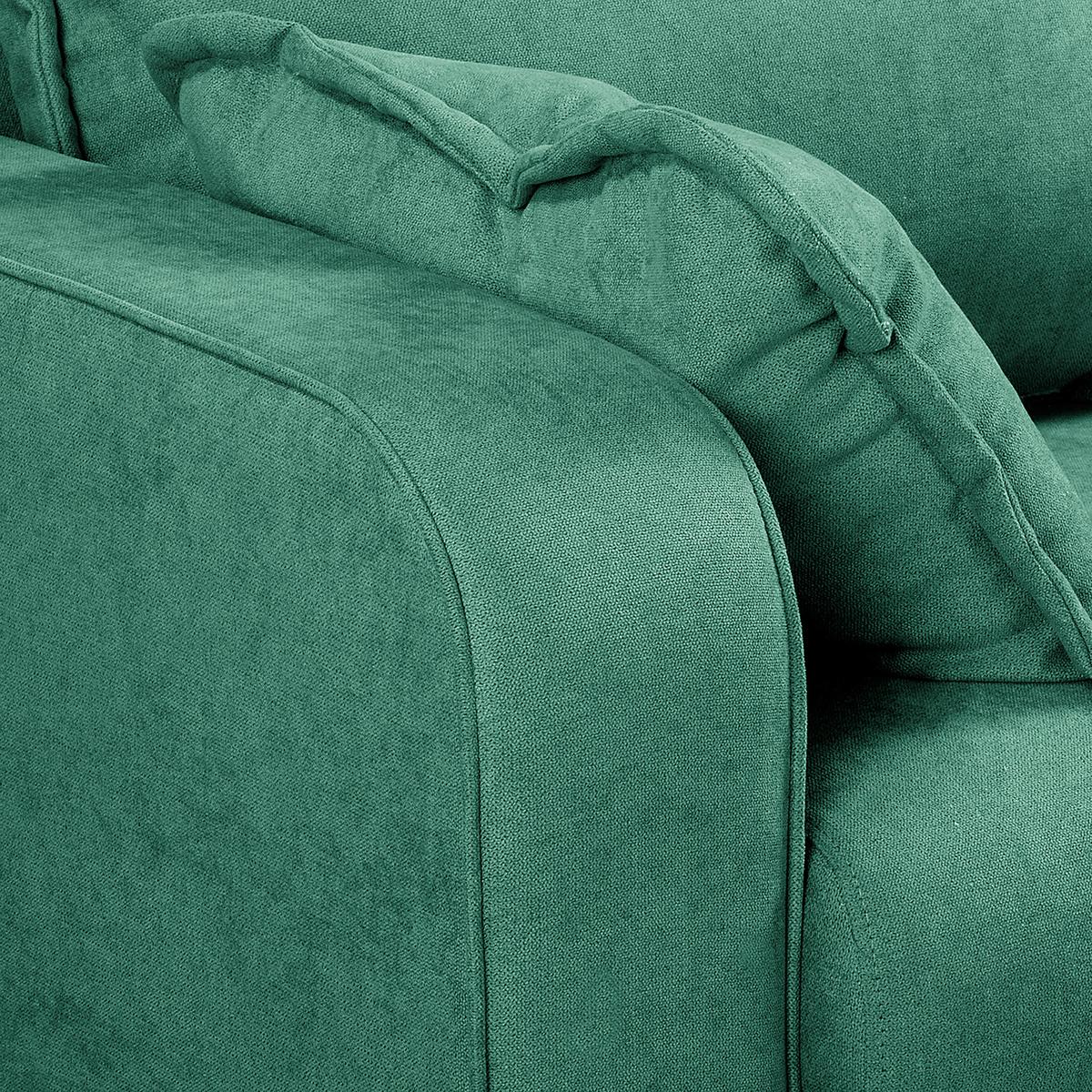 Ecksofa Beata Mintgrün S: 230x150 cm - Wengefarben/Mintgrün, Design, Textil (230/150cm) - Livetastic