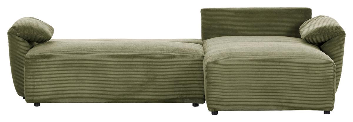 Ecksofa Cuty Dunkelgrün S: 266x180 Cm - Dunkelgrün/Schwarz, KONVENTIONELL, Textil (266/180cm) - MID.YOU