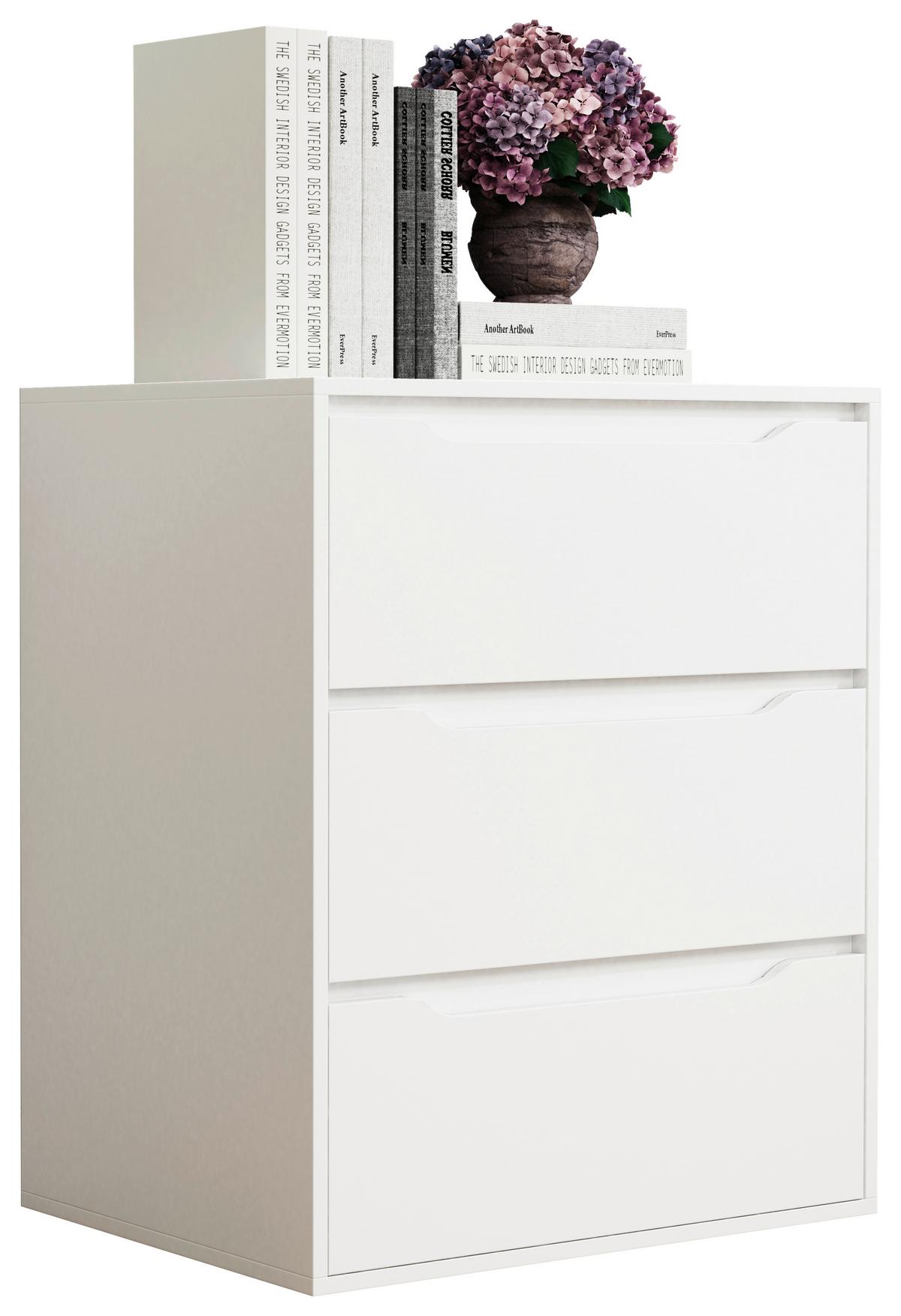 Kommode Malira Weiß B: 65 cm - Weiß, Design, Holzwerkstoff (65/78/48cm) - MID.YOU